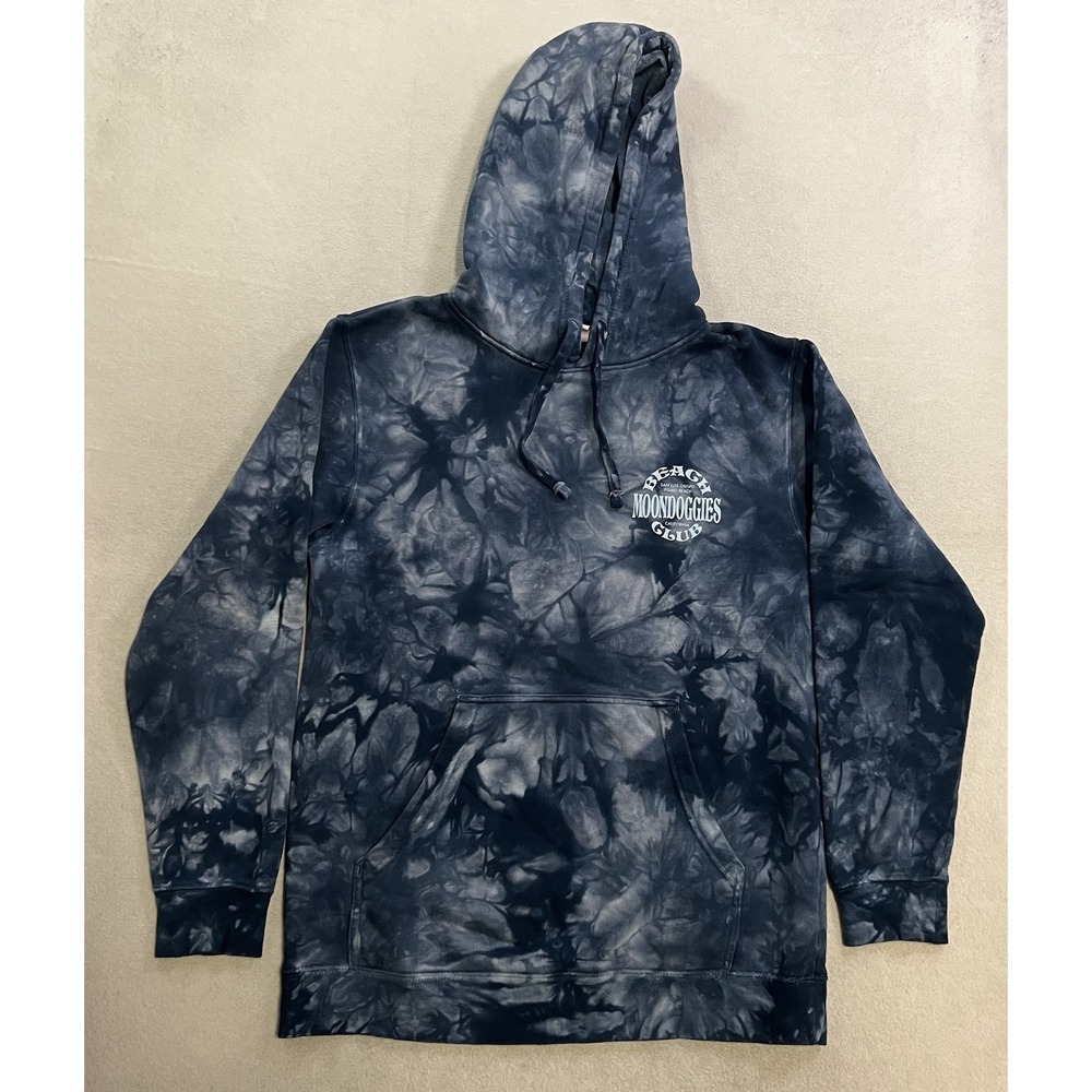 Moondoggies Beach Club Hoodie Men's M Blue Tie Dye San Luis Obispo, California